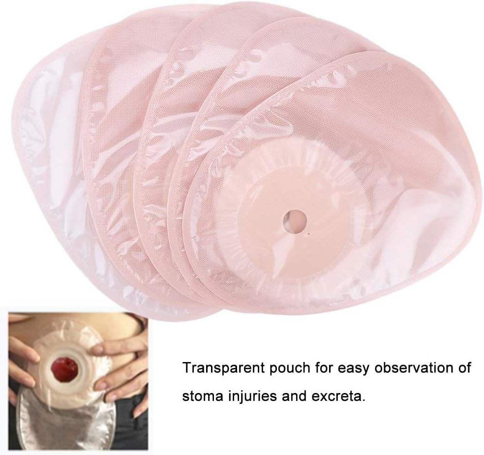 Rockyin 10pcs/Pack One-Piece System Ostomy Bag Medicals Drainable Pouch Colostomy Bag Ostomy Supplies: Home & Kitchen