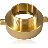 Brass Fire Hydrant Adapter 2-1/2" NST/NH Female x 2" NPT Male with Pin Lugs for Fire Equipment Fire Hose、 Hydrant Pipes Connections