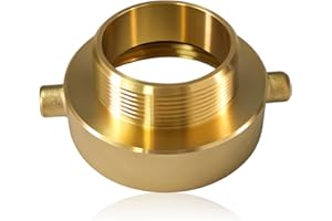 DZQPPC Brass Fire Hydrant Adapter 2-1/2" NST/NH Female x 2" NPT Male with Pin Lugs for Fire Equipment Fire Hose、 Hydrant Pipes Connections