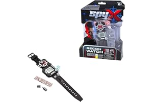 MukikiM SpyX / Spy Recon Watch - 8 Function Spy Toy Watch. Extra functions include: Led Spot Light, Stopwatch, Alarm, Decoder