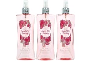 PARFUMS DE COEUR Pink Sweet Pea Fantasy by Body Fantasies 3 Pack 8 Fragrance Body Spray women