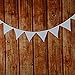 INFEI Solid White Double Layer Cotton Fabric Flags Bunting Banner Garlands for Wedding, Birthday Party, Outdoor & Home Decoration (3.2M/10.5Ft)