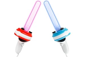 RHOTALL Game Sword Grip for Beat Saber Handles, LED Sword for Oculus Quest 2, Short LED Light Saber for Quest 2 VR Gaming Accessories, Grips for Supernatural, for Blade & Sorcery, for Fruit Ninja