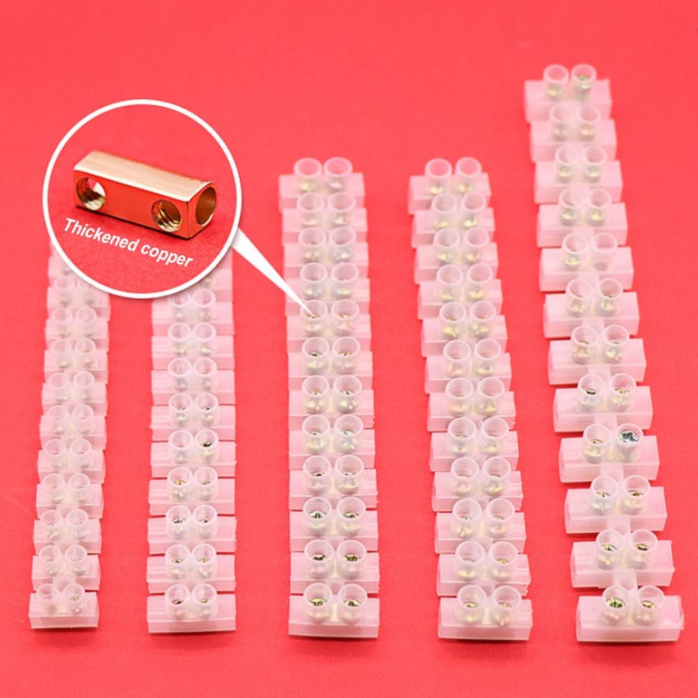 12 Way Electrical Terminal Blocks White Clear Electrical Connector