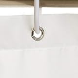 Amazon Basics Shower Curtain with Hooks 180 x 180 cm White Mould Resistant view 6