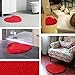 Area Rug Pad , Home Doormats,Bath Mat,Decor Mat,Bright Valentine Red Heart Love Shape , You Can Place this Carpet in Bathroom,Bedroom,Kitchen and Wedding ( 20'' x 24'' )