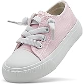 xinran&shengli Toddler Kid Canvas Shoes Boys and Girls Lace Up Low Top Sneakers Little Big Kids Slip On Tennis