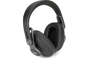 AKG Pro Audio K371 Wired Over-Ear, Closed-Back, Foldable Professional Recording Studio Headphones, Studio Monitor Mixing, Podcast, DJ Stereo Headsets, Black