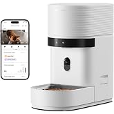 PETLIBRO Automatic Cat Feeder with Camera, Scale AI Smart Food Intake Track | Cat face recognition body feature scan each pet, 1080P HD night vision 5GHz WiFi app care, precision feeding scale 1g control