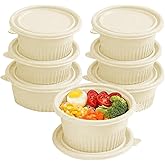 Lifuope 30 Pack,16 oz Round Biodegradable Containers Compostable to gocontainers,Meal Prep Containers disposable, Reusable Take Out Containers, Microwave Freezer Safe