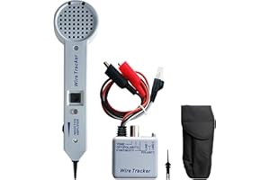 DEARSEE Tone Generator Kit, Wire Tracer Electrical Circuit Tester, 200EP Cable Toner Detector Finder Tester, Line Finder, Inductive Amplifier, and Probe Kit with Adjustable Volume for Network Cable Collation