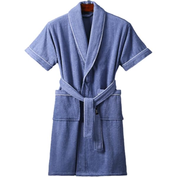 short sleeve cotton dressing gown Women's Personalized Short Luxury Robe