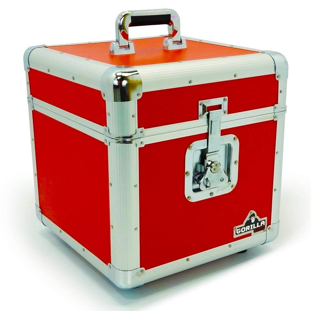 Gorilla LP 12" Vinyl Record Box Storage Flight Case Red