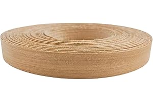 EBPSNEER Cherry Wood Veneer Edge Banding Tape,7/8 inch ×50ft Iron On Wood Strips,Preglued Hot Melt Adhesive Edgebanding,Flexible Plywood Wood Edging for Furniture Restoration Work