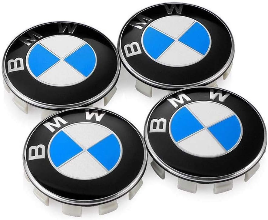 DIYcarhome Wheel Center Caps Hub Caps 68mm For BMW Badge Emblem, 2.68 inche Logo Badge Hub Wheel Rim Center Cap Hubcap Cover(4Pcs)