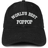Trendy Apparel Shop World's Best Poppop Embroidered Low Profile Soft Cotton Baseball Cap