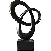 Dosker Knot Decor Mobius Stripe Statue,Modern Abstract Sculpture for Home Decor,Coffee Table Decor for Living Room,Office(Black)
