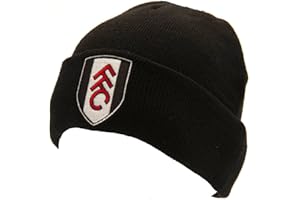 FULHAM F.C. Fulham FC Crest Knitted Turn Up Beanie (One Size) (Black)