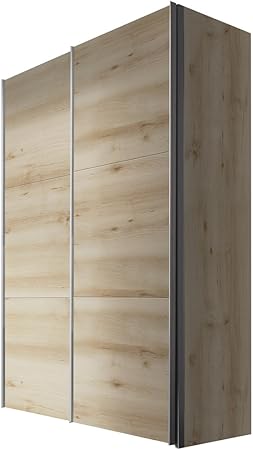 Solutions 46760 350 Armoire A Portes Coulissantes 2 Portes Corps Poignees En Aluminium Couleurs Hetre Amazon Fr Cuisine Maison