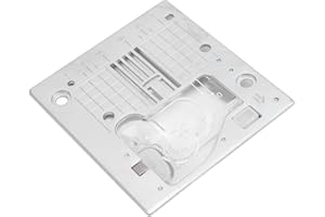 Yechiry Needle Plate for FY700 Series, Stainless Steel Sewing Needle Board with Plastic Cover Plate Supports Straight Stitch 