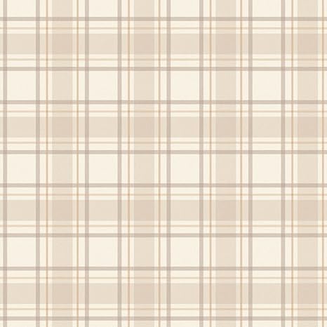 Amazon I Love Wallpapertm Tartan壁紙neutral ベージュ クリーム Ilw 壁紙
