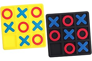 MOLUCKFU 2 Boxes Strategy Board Game for Educational Toe with Tactile Puzzle Portable Smooth Edges for Safe