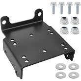 ATV Winch Mounting Bracket Kit Compatible with Suzuki King Quad Winch Mount | for King Quad 450/500 AXi/700/750, Fits 2000&ndash;3600 lb Winch, 4.875"Fairlead, Standard 4-Hole 4 7/8"x 3"&amp; 2-Hole Mounting Plate