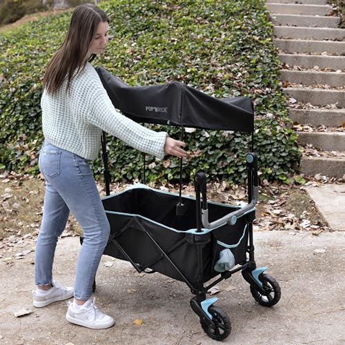 INGENUITY INGENUITY POP ‘N RIDE LIGHTWEIGHT STROLLER WAGON – FACE-TO-FACE SEATS FOR 2 WITH 3-POINT HARNESSES & SUN CANOPY