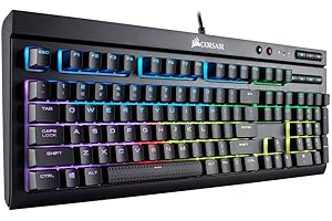 CORSAIR K68 RGB Mechanical Gaming Keyboard, Backlit RGB LED, Dust and Spill Resistant - Linear & Quiet - Cherry MX Red