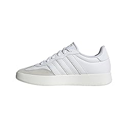 adidas Men's Barreda Sneaker, White/White/Grey, 8.5