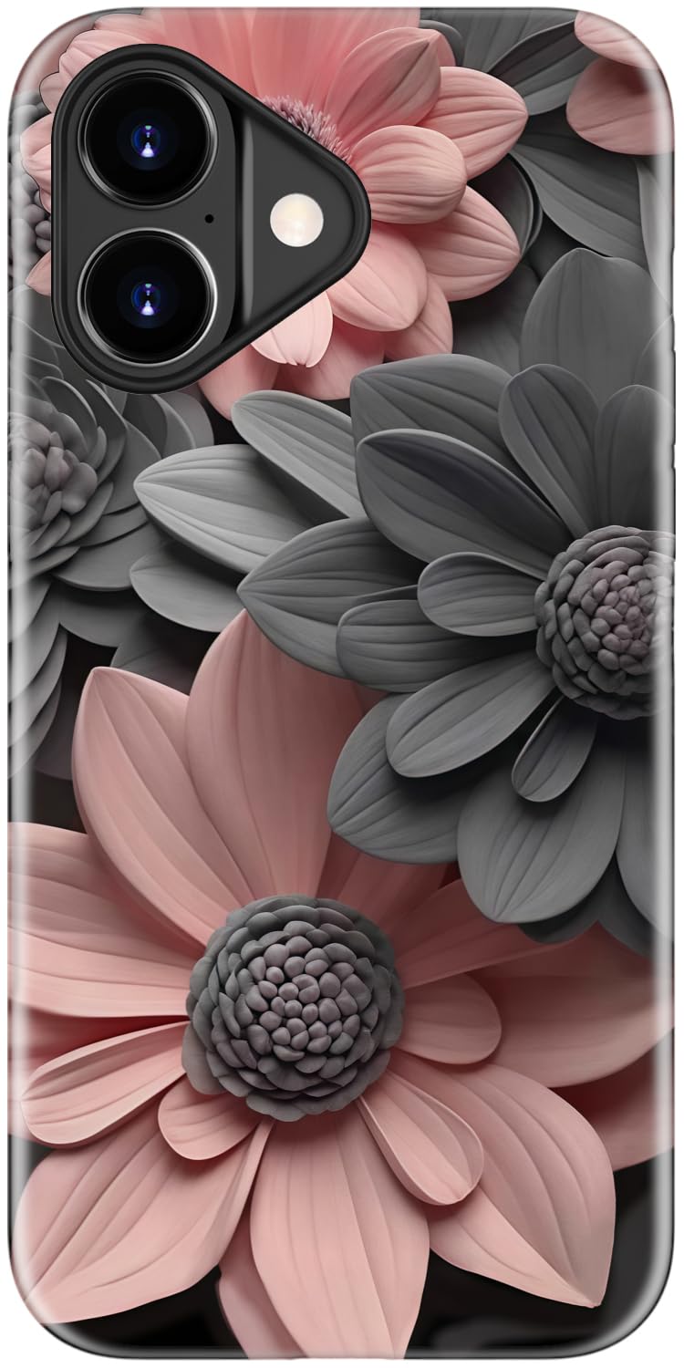 LUMARKE for iPhone 17 Case Cute,Aesthetic Blooming Gerbera Girly Shell,Compatible with Magsafe,Trendy Unique Fancy Retro Western Protective Slim Silicone Phone Cover for Women Girls