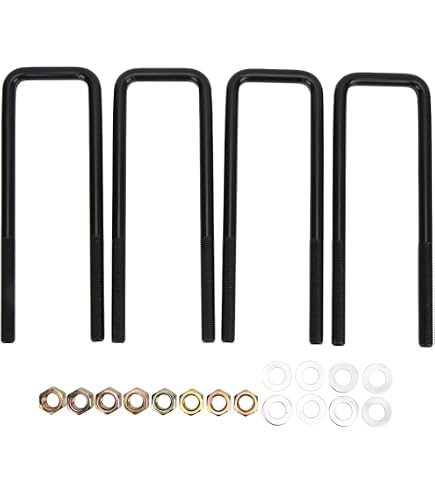 Rough Country 9/16-inch Square U-Bolts – 2.5 X 7.75 – For Suspension Lift Kits – Pair (Front/Rear)