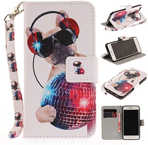 J3 Mission Case Galaxy Sol 2 Case J3 Prime Case,Emily Fashion Naughty Dog Synthetic Leather Flip Wallet Kickstand Cover Built-in Slots Case for Samsung Galaxy J3 Mission/Sol 2/J3 Prime