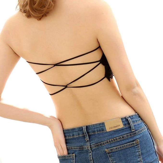 Womens Seamless Padded Non Wired Bra - Styled Back