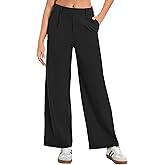 Oyamiki Women's Business Casual High Waisted Dress Pants with Pockets Wide Leg Work Pants Trousers Fashion Fall Outfits