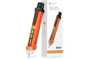 Neoteck Non-Contact Voltage Tester 12-1000V AC Voltage Detector Pen Circuit Tester Tool with LED Flashlight Beeper Pocket Cli