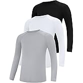 Blueleaf Boys' Girls' Compression Shirt Long Sleeve Undershirt Youth Quick Dry Athletic Base Layer for Football Baseball
