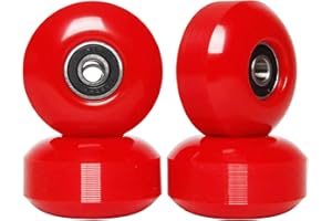 FREEDARE Skateboard Wheels 52mm and Bearings, Spacers Installed 92A for Street Tricks(Pack of 4)