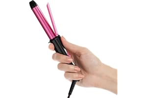 FARERY Mini Curling Iron Travel Size, 3/4 Inch Ceramic Mini Hair Curler for Short Hair, Travel Curling Iron Dual Voltage, Keratin&Argan Oil Infuse The Barrel, Travel Size Curling Iron with Storage Bag