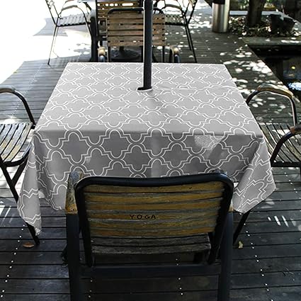 Patio Table Cloth Heavyweight Stain Resistant Waterproof 60 Inch