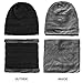 VBIGER Beanie Hat Scarf Set Knit Hat Warm Thick Winter Hat For Men (New Black)