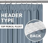 H.Versailtex Citadel Blackout Curtains 2 Panels 90x90 Pencil Pleat Thermal view 3