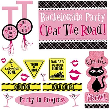 Amazon Com Bachelorette Party Car Decorating Kit 18pc Toys Games