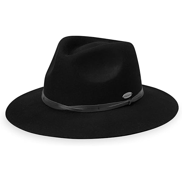 Wallaroo Hat Company Sloan Black Wool Felt Fedora Wide Brim UPF 50+ Adjustable Wallaroo Hat Company – Women main image 4