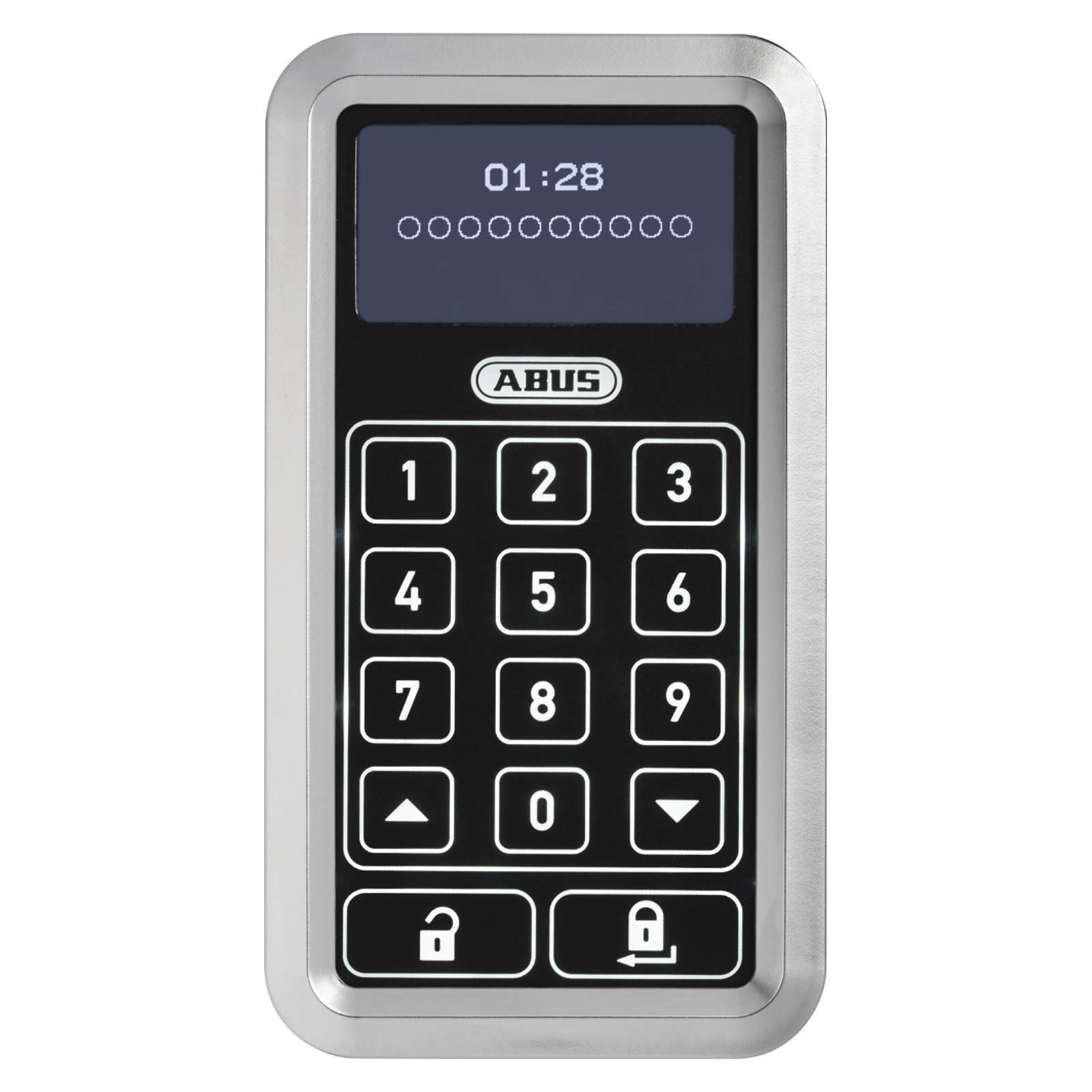 ABUS HomeTec Pro Wireless Keyboard CFT3000 - Code Keyboard for Opening the Front Door - for the HomeTec Pro Wireless Door Lock Drive - Silver - 10126