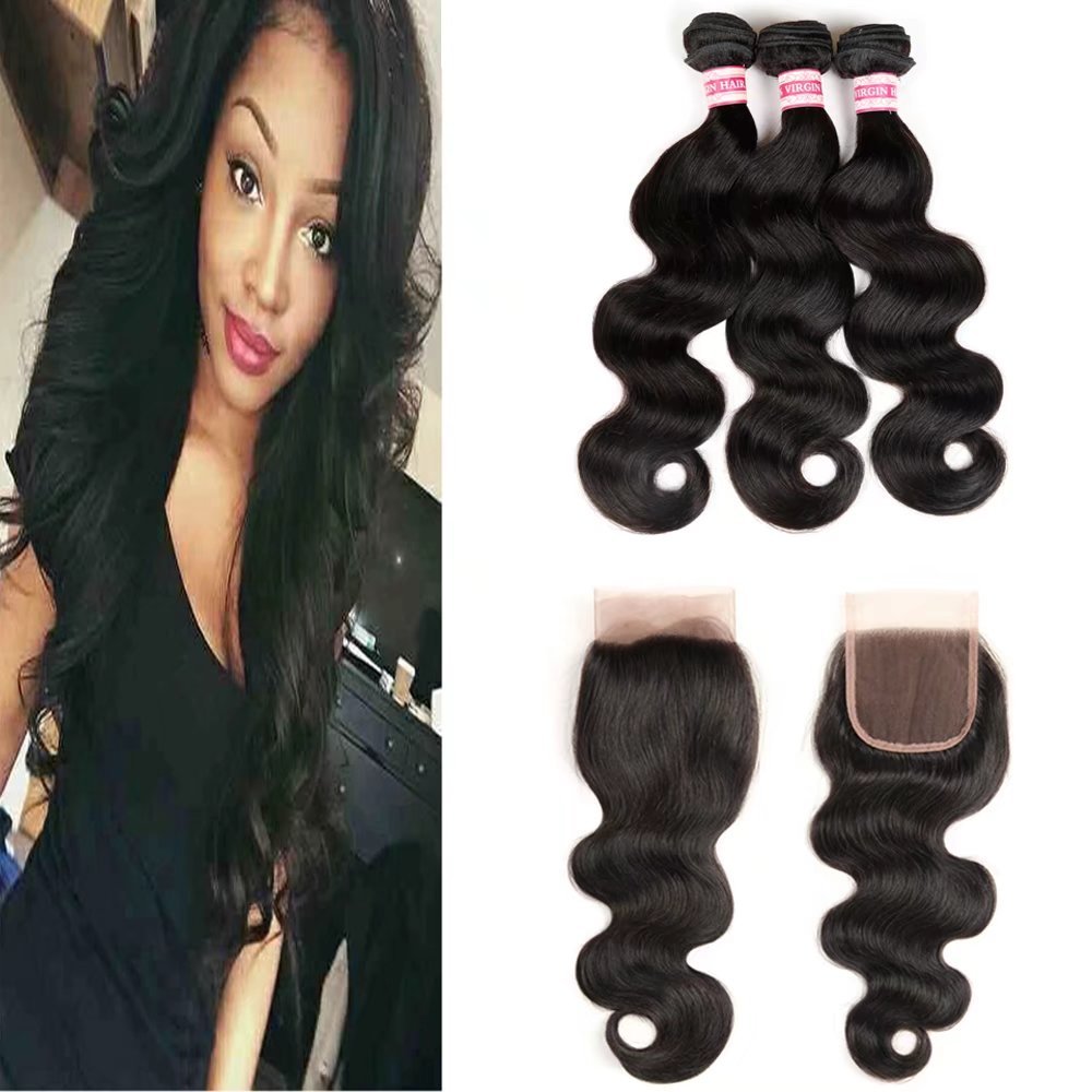 Amazon Com Fabeauty Hair Peruvian Virgin Hair 3 Bundles With