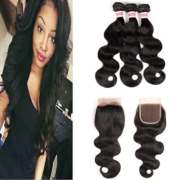Amazon Com Fabeauty Hair Peruvian Virgin Hair 3 Bundles With