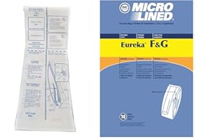 DVC Micro-Lined Paper Replacement Bags For Eureka Style F/G and Sanitaire Commercial Uprights - 10 Bags