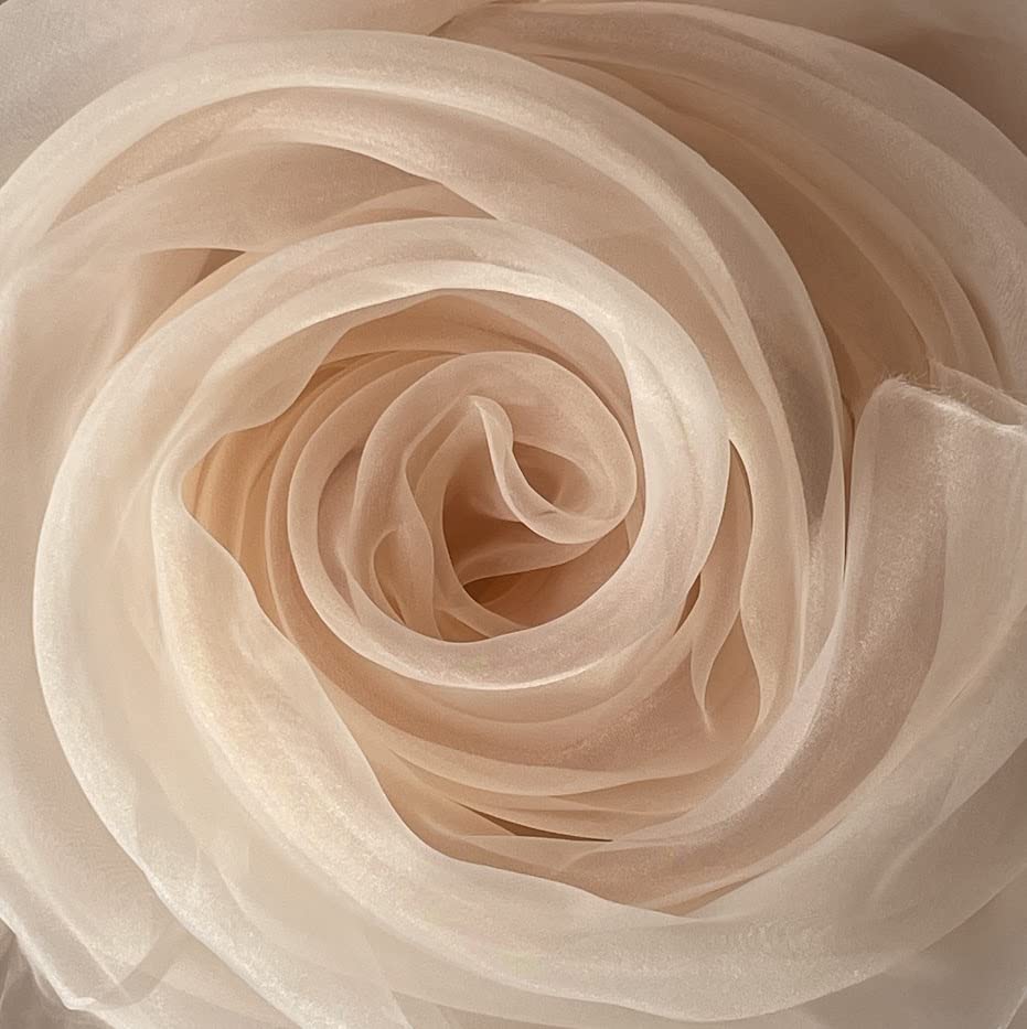 Megachest 145CM Wide Soft Organza Dress Fabric Fancy Costumes Decorations 50 Colors(Blush, 5 Meters)