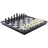 DINOBROS Magnetic Travel Chess Set with Folding Board Portable Chess Board Games Gift for Kids and Adults